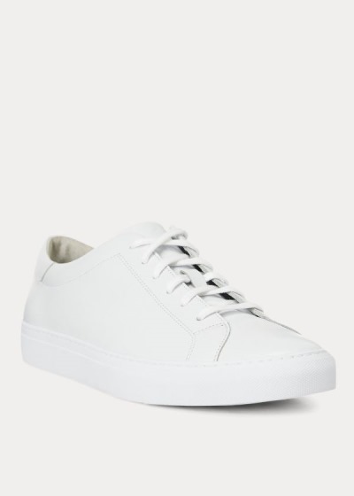 Men's Polo Ralph Lauren Jermain Leather Sneakers | 785093DGS